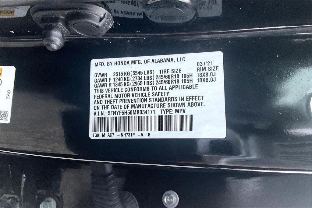 used 2021 Honda Pilot car, priced at $24,220