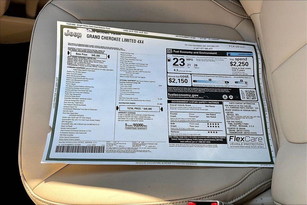 new 2026 Jeep Grand Cherokee car, priced at $43,980