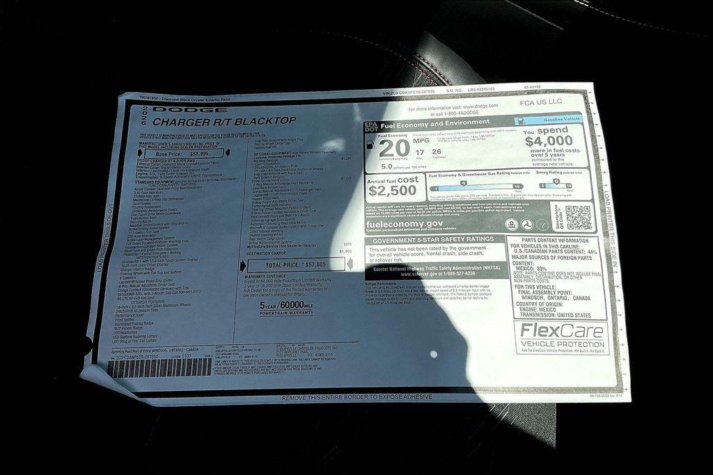 new 2026 Dodge Charger car, priced at $54,441