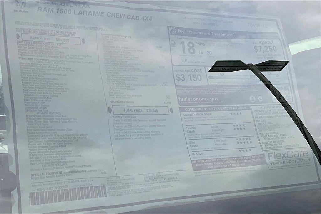 new 2026 Ram 1500 car, priced at $61,045