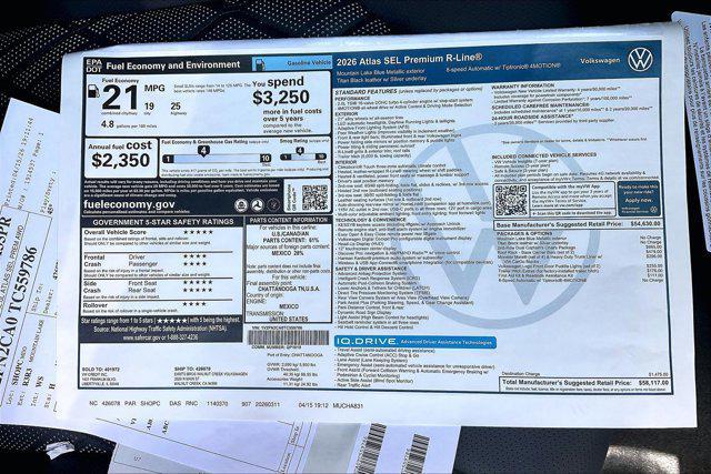 new 2026 Volkswagen Atlas car