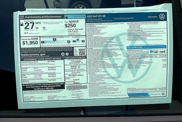 new 2025 Volkswagen Golf GTI car, priced at $39,523