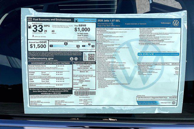 new 2026 Volkswagen Jetta car, priced at $32,459
