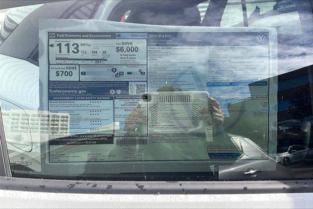 new 2025 Volkswagen ID.4 car, priced at $47,176
