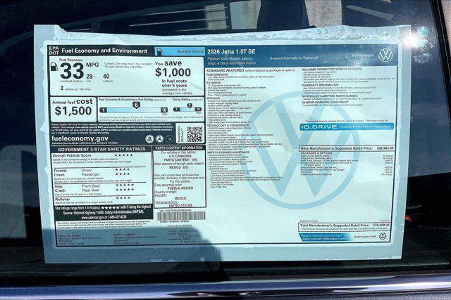 new 2026 Volkswagen Jetta car, priced at $29,489