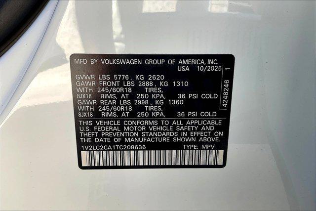 new 2026 Volkswagen Atlas Cross Sport car, priced at $42,426