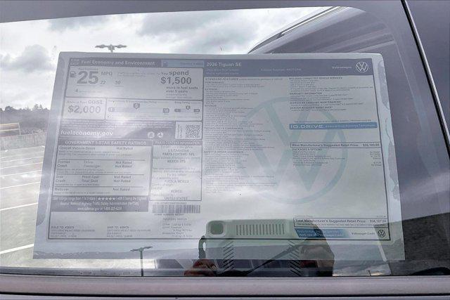 new 2026 Volkswagen Tiguan car, priced at $38,187