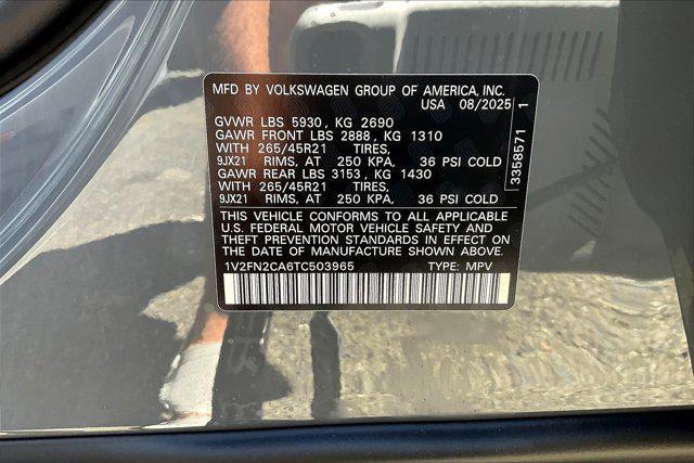 new 2026 Volkswagen Atlas car, priced at $59,215