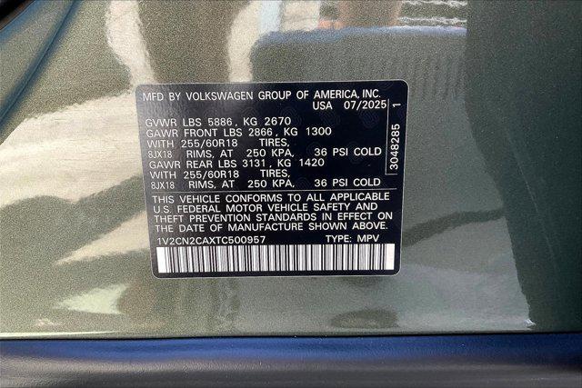 new 2026 Volkswagen Atlas car, priced at $51,480