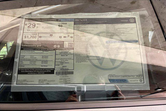 new 2026 Volkswagen Tiguan car, priced at $32,687