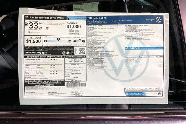 new 2026 Volkswagen Jetta car, priced at $29,448
