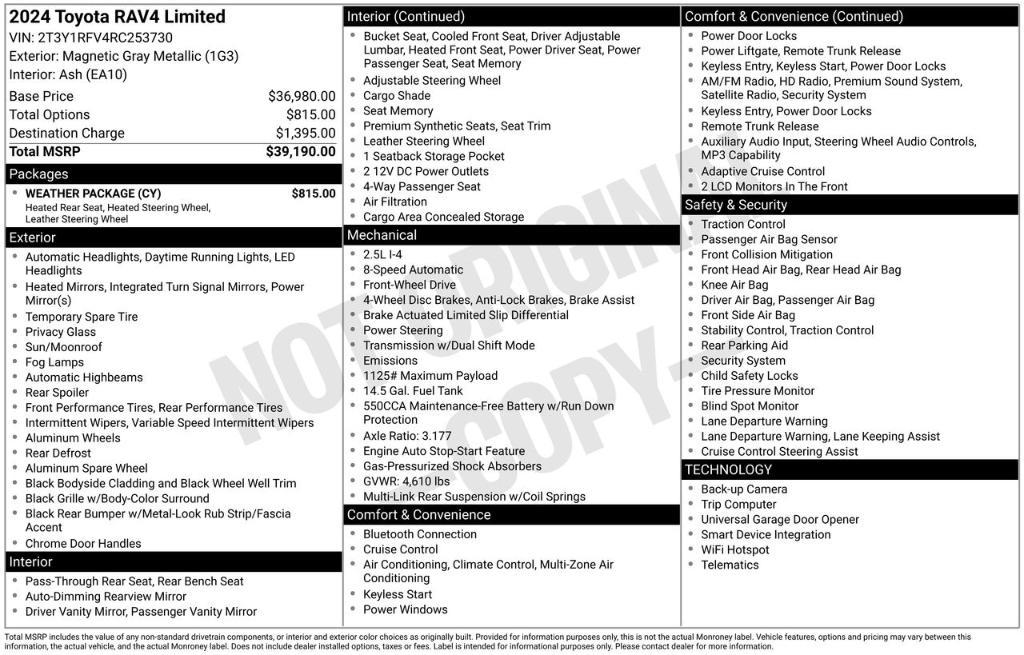 used 2024 Toyota RAV4 car, priced at $35,922