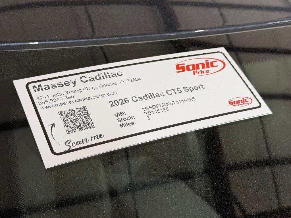 new 2026 Cadillac CT5 car, priced at $57,611