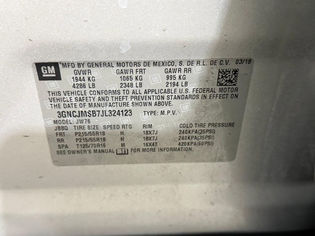 used 2018 Chevrolet Trax car, priced at $9,497