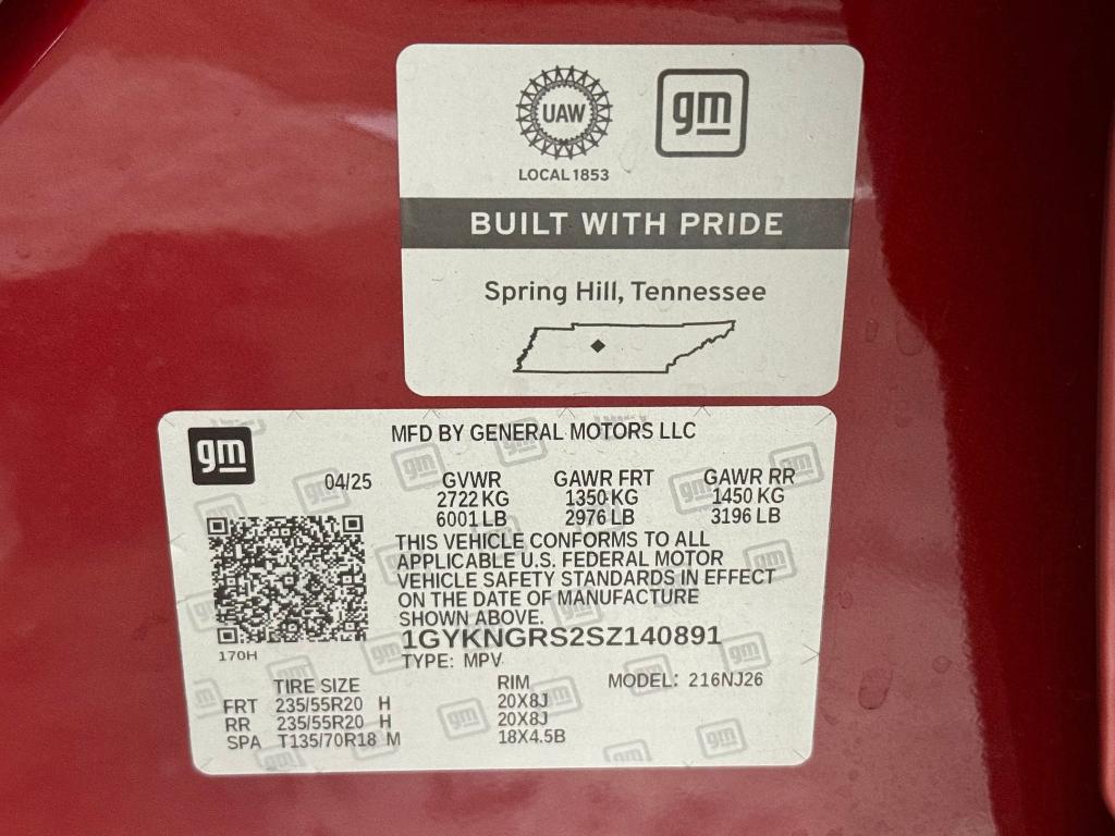 new 2025 Cadillac XT5 car, priced at $62,781