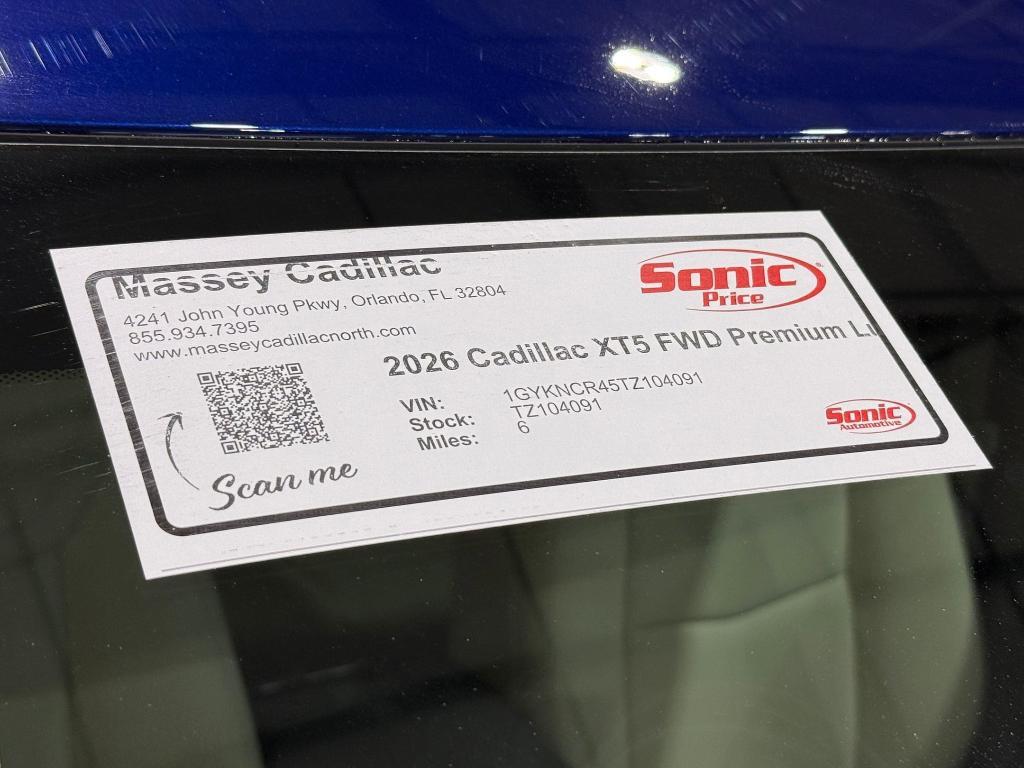 new 2026 Cadillac XT5 car, priced at $58,411