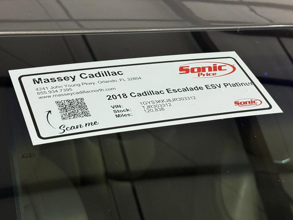 used 2018 Cadillac Escalade ESV car, priced at $21,996