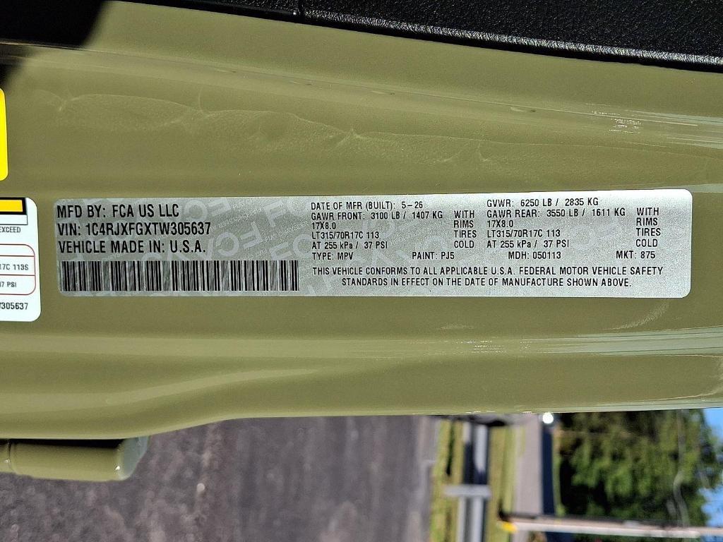 new 2026 Jeep Wrangler car, priced at $63,126
