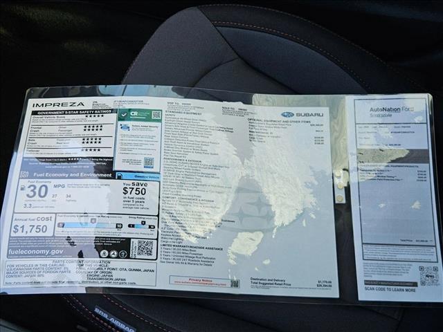 new 2025 Subaru Impreza car, priced at $26,860