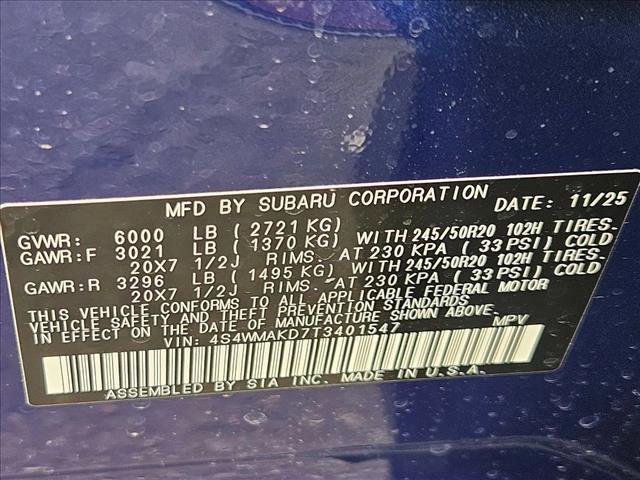 new 2026 Subaru Ascent car, priced at $50,054