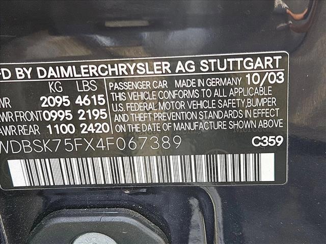 used 2004 Mercedes-Benz SL-Class car, priced at $10,488