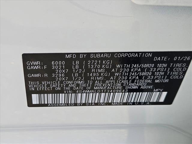 new 2026 Subaru Ascent car, priced at $54,602