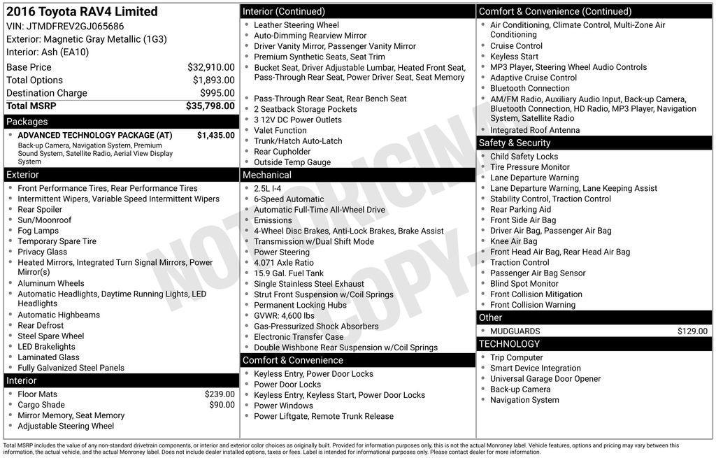 used 2016 Toyota RAV4 car, priced at $14,654