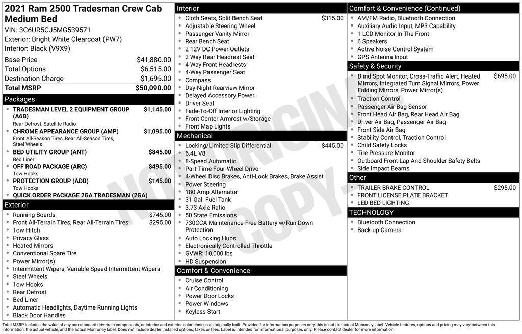 used 2021 Ram 2500 car, priced at $26,894