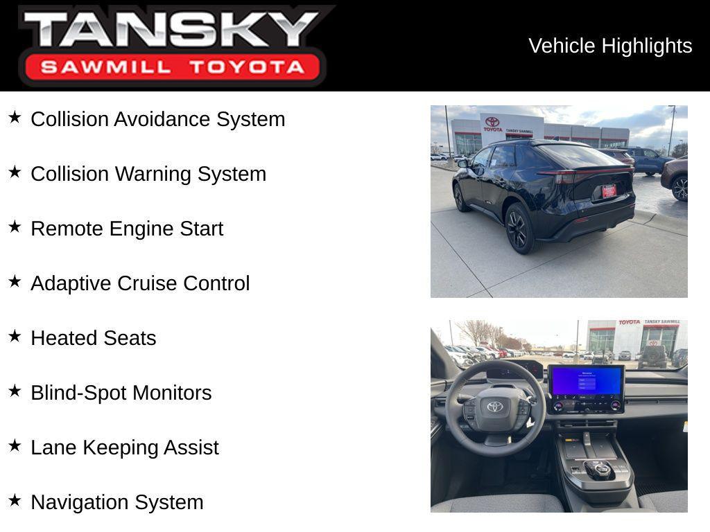 new 2026 Toyota bZ car, priced at $35,778