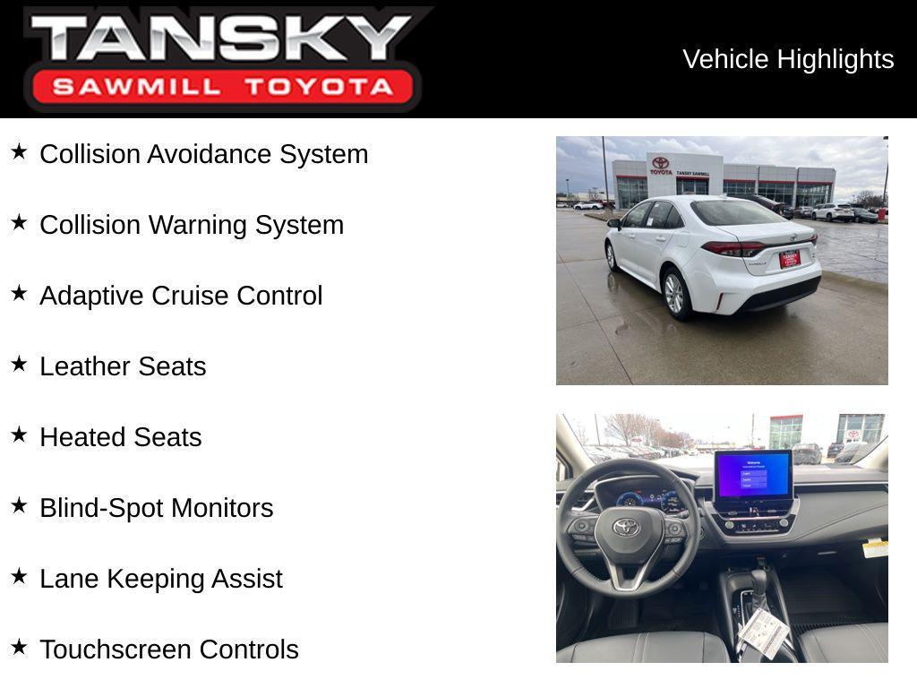 new 2026 Toyota Corolla Hybrid car, priced at $30,444