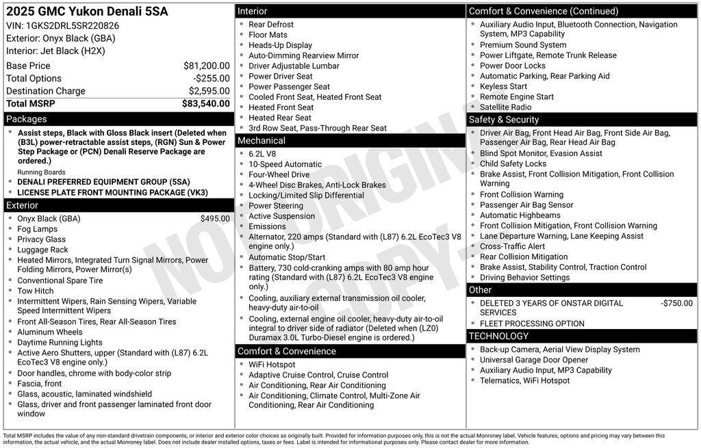 used 2025 GMC Yukon car, priced at $68,933