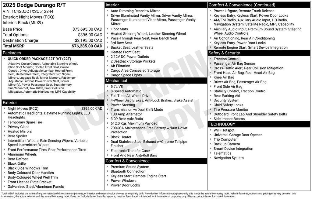 used 2025 Dodge Durango car, priced at $40,192