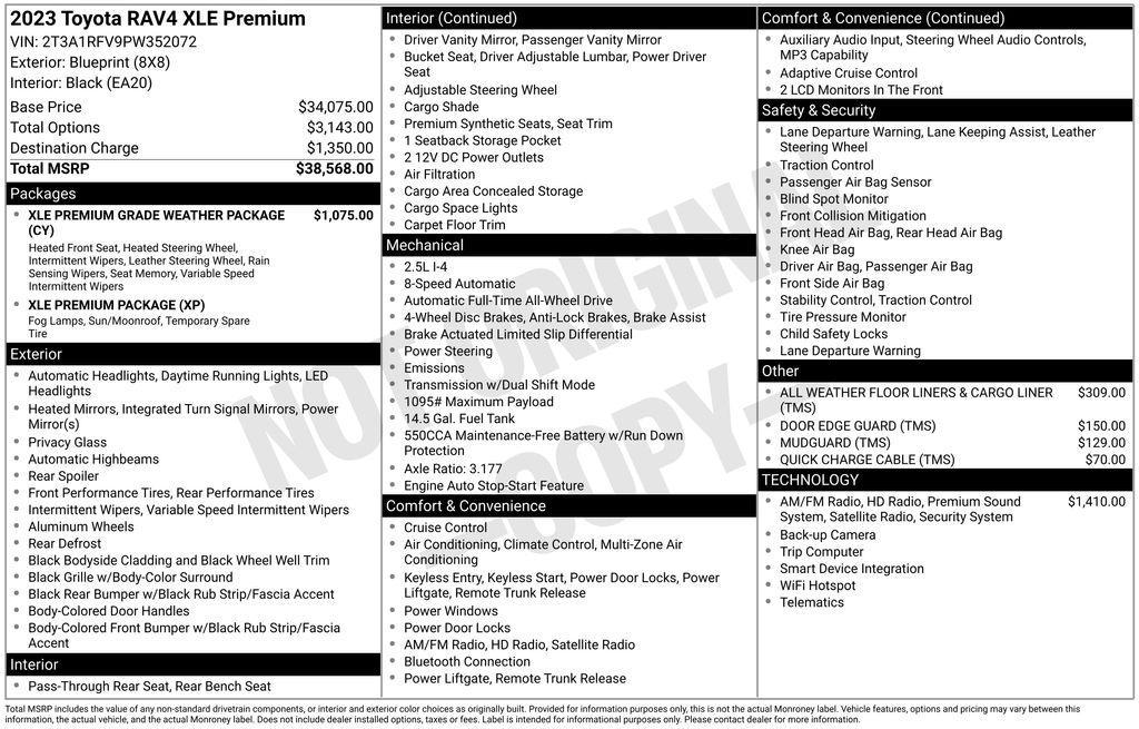 used 2023 Toyota RAV4 car, priced at $35,529