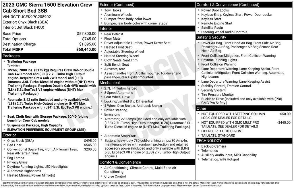 used 2023 GMC Sierra 1500 car, priced at $40,896