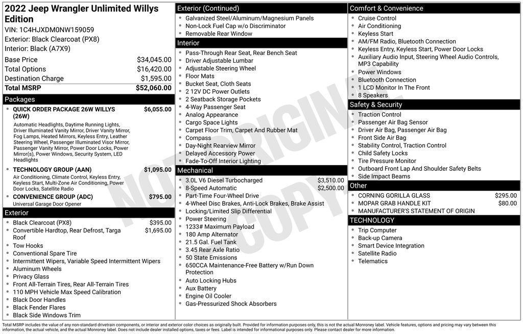 used 2022 Jeep Wrangler car, priced at $23,897