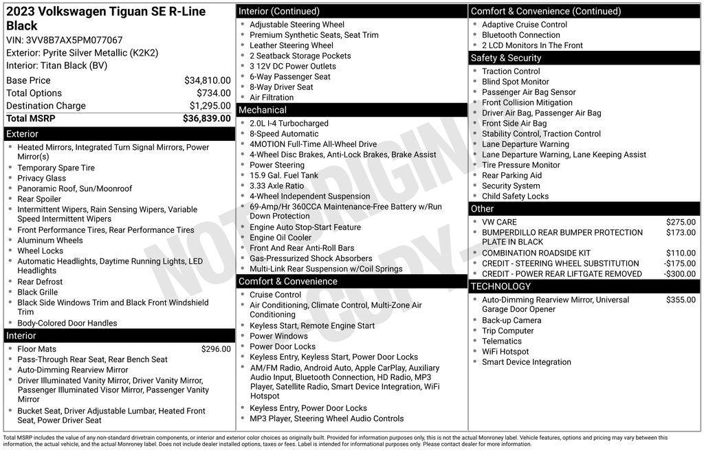 used 2023 Volkswagen Tiguan car, priced at $25,997