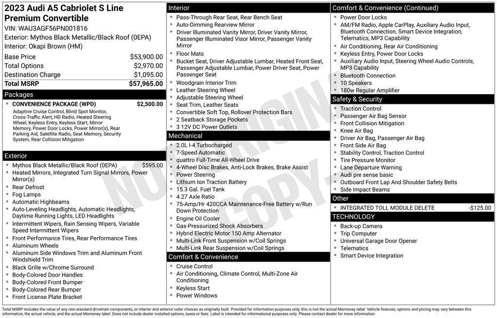 used 2023 Audi A5 car, priced at $32,923