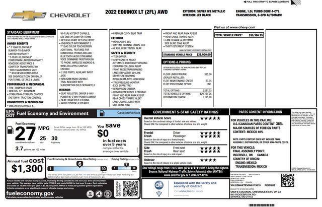 used 2022 Chevrolet Equinox car, priced at $15,780