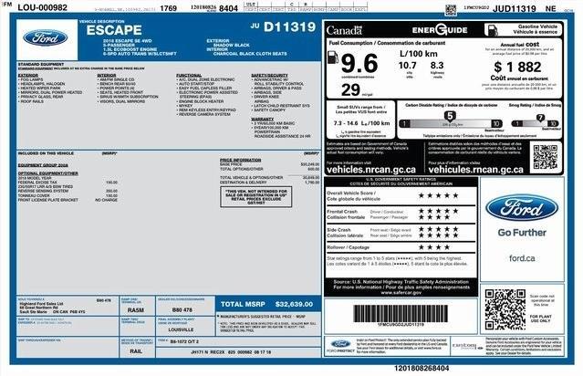 used 2018 Ford Escape car, priced at $11,400