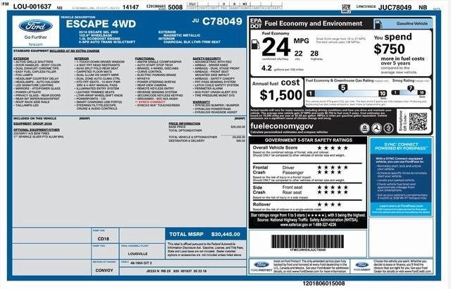 used 2018 Ford Escape car, priced at $9,500