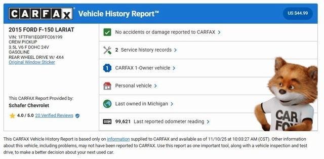 used 2015 Ford F-150 car, priced at $22,400