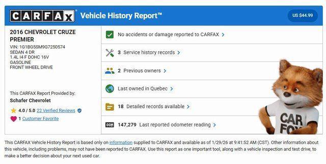 used 2016 Chevrolet Cruze car, priced at $7,250