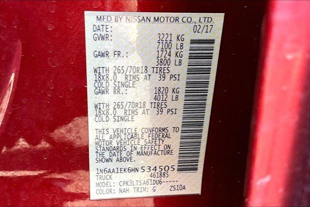 used 2017 Nissan Titan car, priced at $19,411