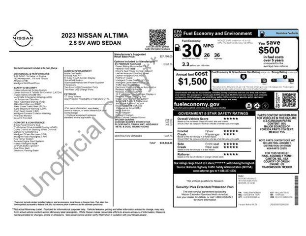 used 2023 Nissan Altima car, priced at $24,600