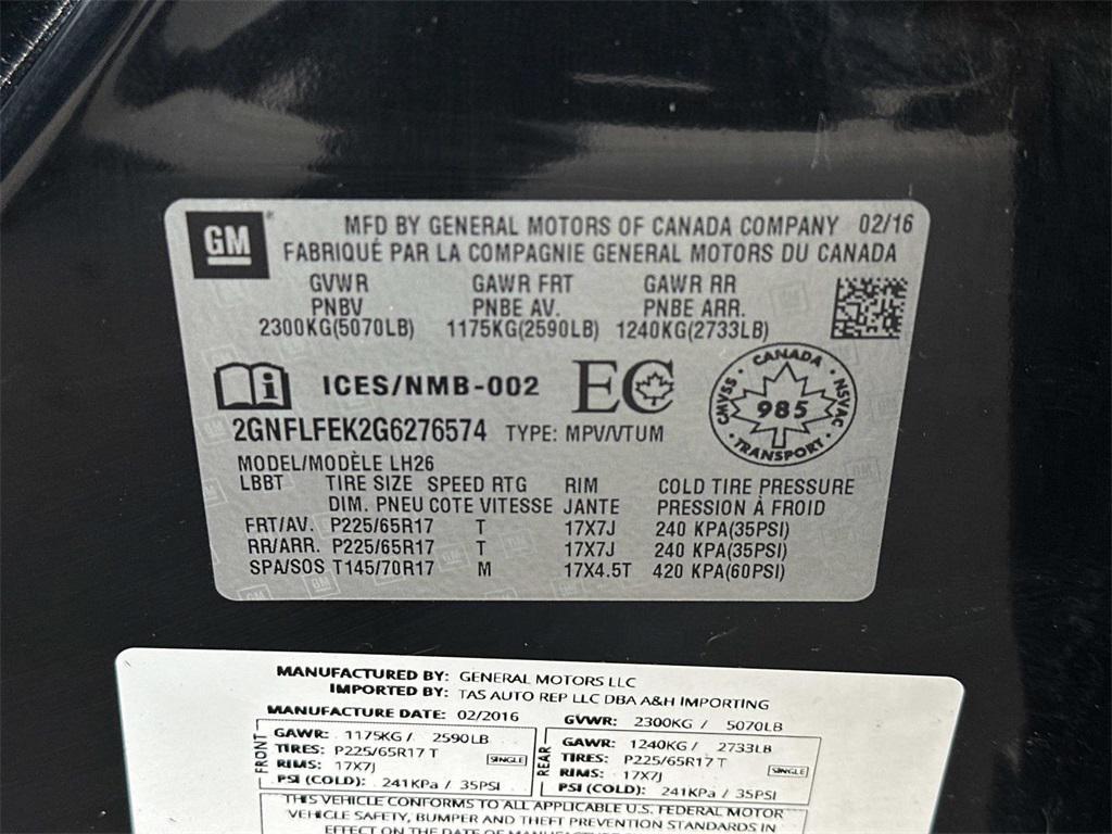 used 2016 Chevrolet Equinox car, priced at $5,000