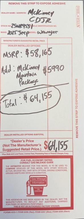 new 2025 Jeep Wrangler car, priced at $50,126