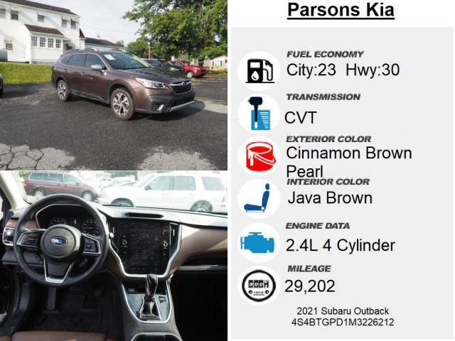 used 2021 Subaru Outback car, priced at $30,200