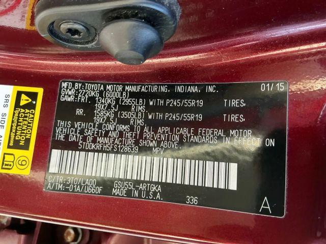 2015 Red Toyota Highlander