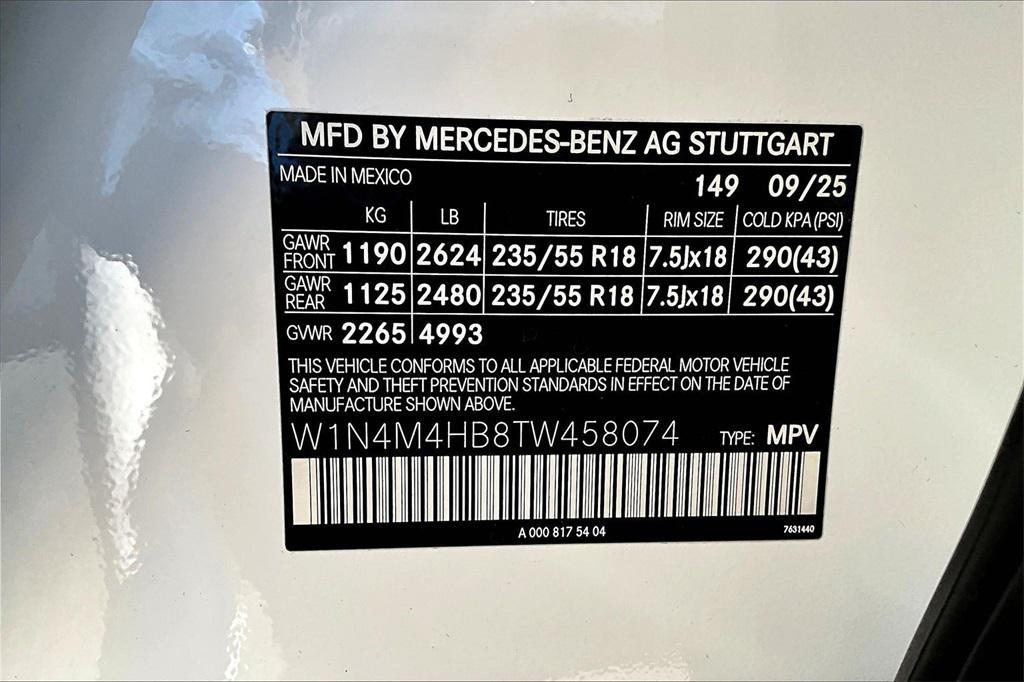 new 2026 Mercedes-Benz GLB 250 car, priced at $52,895