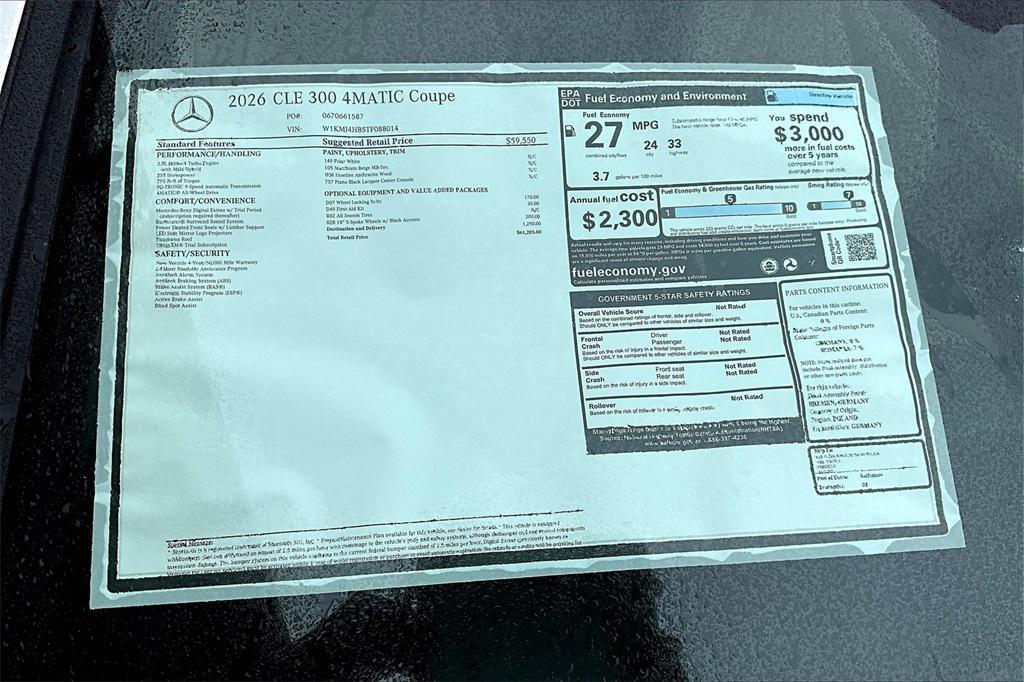 new 2026 Mercedes-Benz CLE 300 car, priced at $61,205